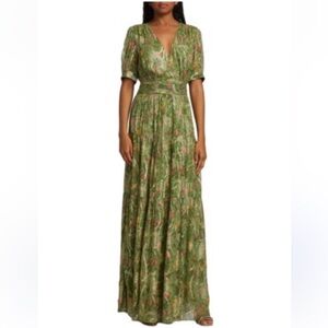 Ba&Sh Metallic Floral Rubi Maxi Dress Women’s 2 Medium